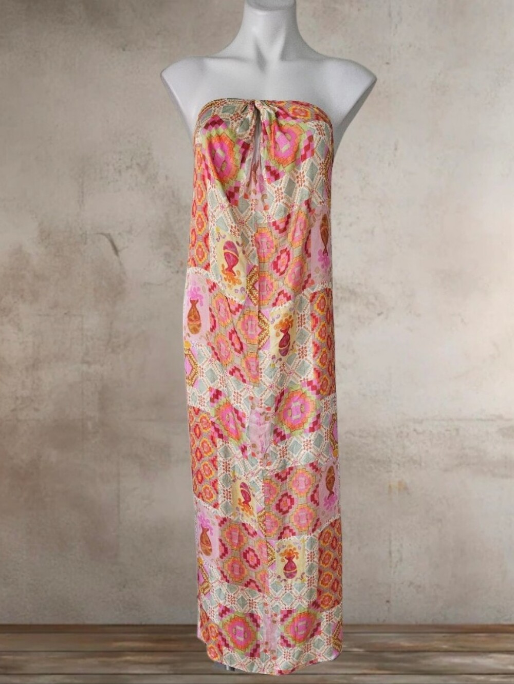dRĀ Los Angeles Strapless Satin Strapless Maxi Dress